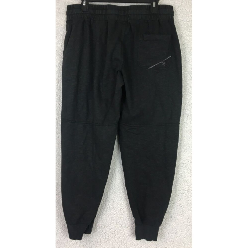 Rock Revival Black Sweat Pants Elastic Waist Draw String Joggers Size L 32-36x26
